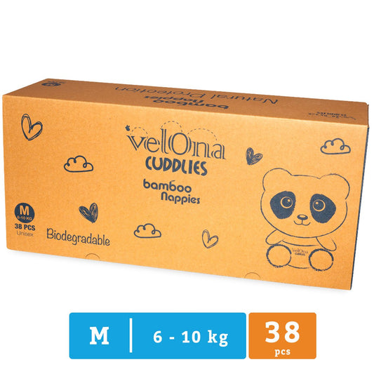 Velona Biodegradable Bamboo Diaper - Medium - 38pcs - Nesh Kids Store