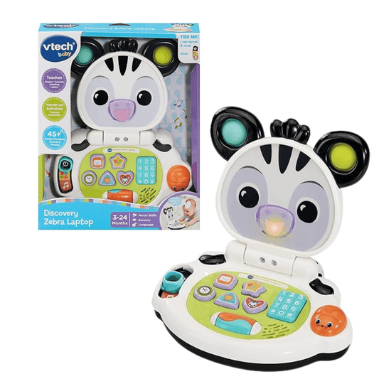 VTech Baby Discovery Zebra Laptop (3 - 24m) - Nesh Kids Store