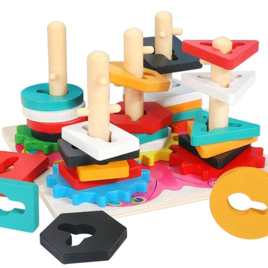 Wooden Butterfly Shape Sorter Design 3+ - Nesh Kids Store