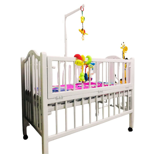 Wooden Cot 48'' x 27'' (including Premium Napper Lite Mattress, Mosquito Net) - Nesh Kids Store