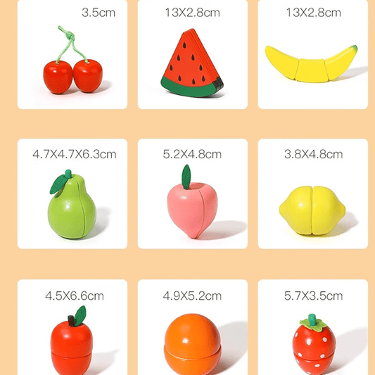 Wooden Magnetic Cutting Fruits and Berries Toy Set for Kids - Nesh Kids Store