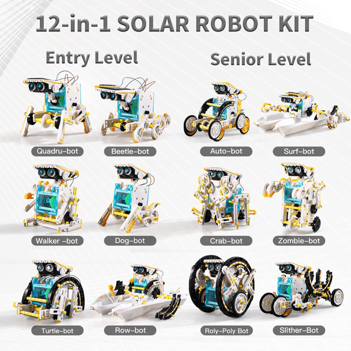12 - in - 1 Solar Robot Kit (8+ year) - Nesh Kids Store