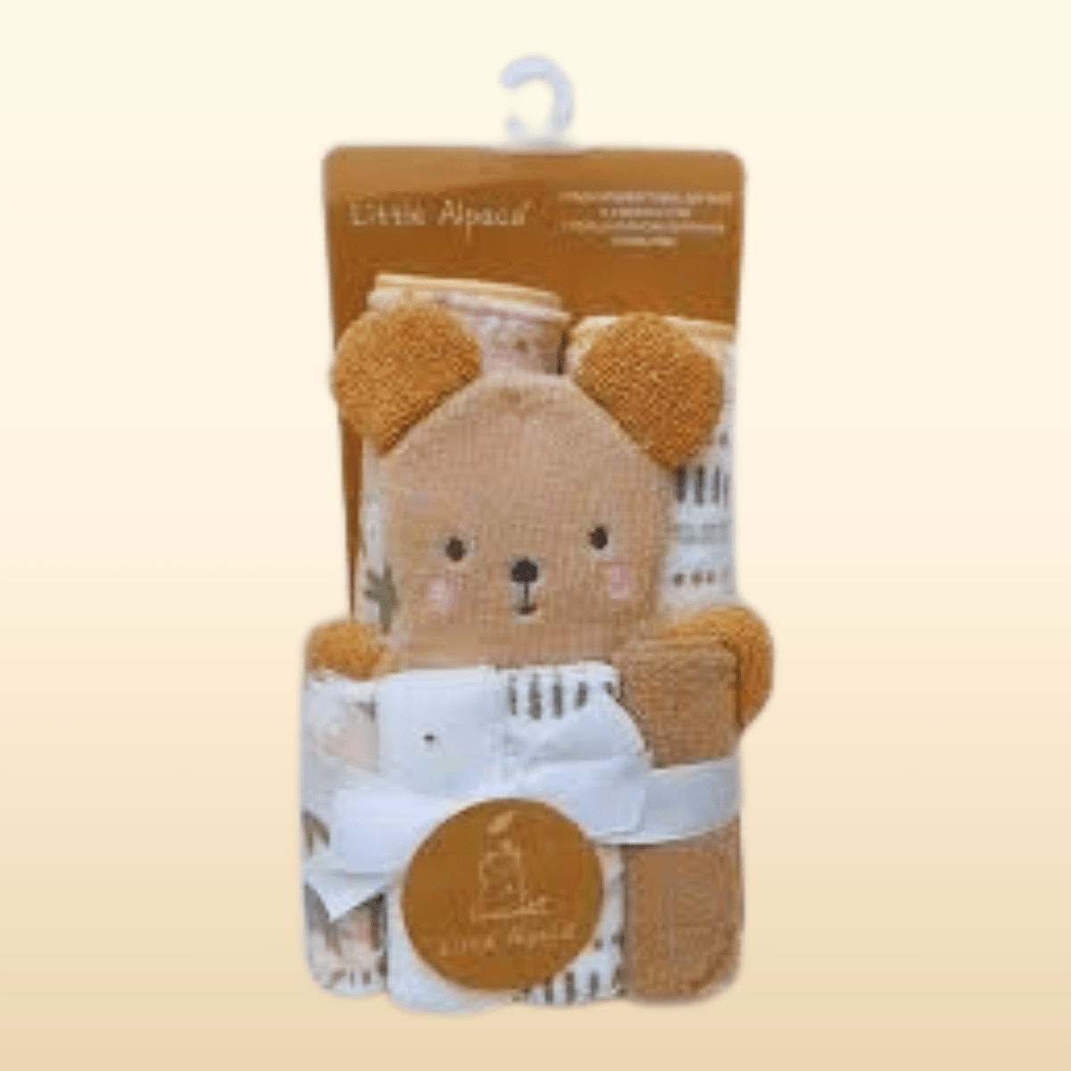 2pc Hooded + Wash Mitten + 4pc Wash Cloth Set - 0m+ - Nesh Kids Store
