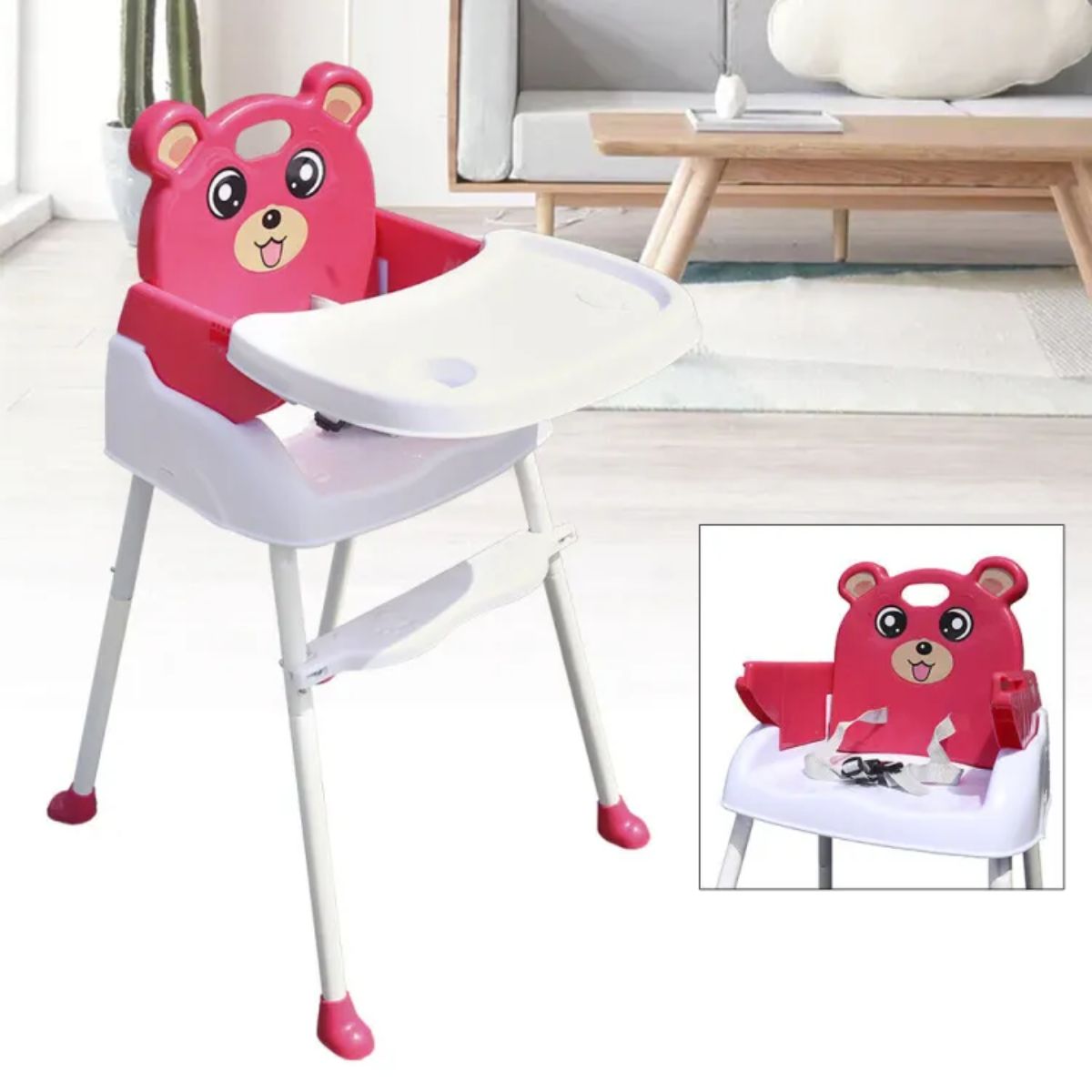 3 in 1 Adjustable Baby Feeding High Chair (BBH-218) - Nesh Kids Store