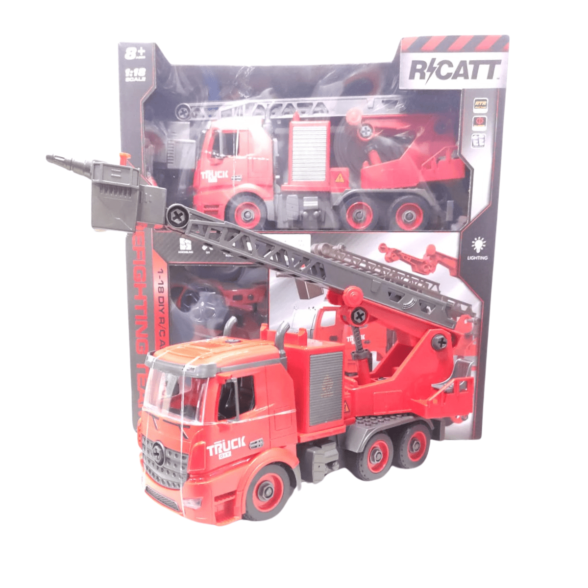 3 - in - 1 Fire Truck Toy with Lights, Sound & Remote Control – Build, Learn, Play - Nesh Kids Store