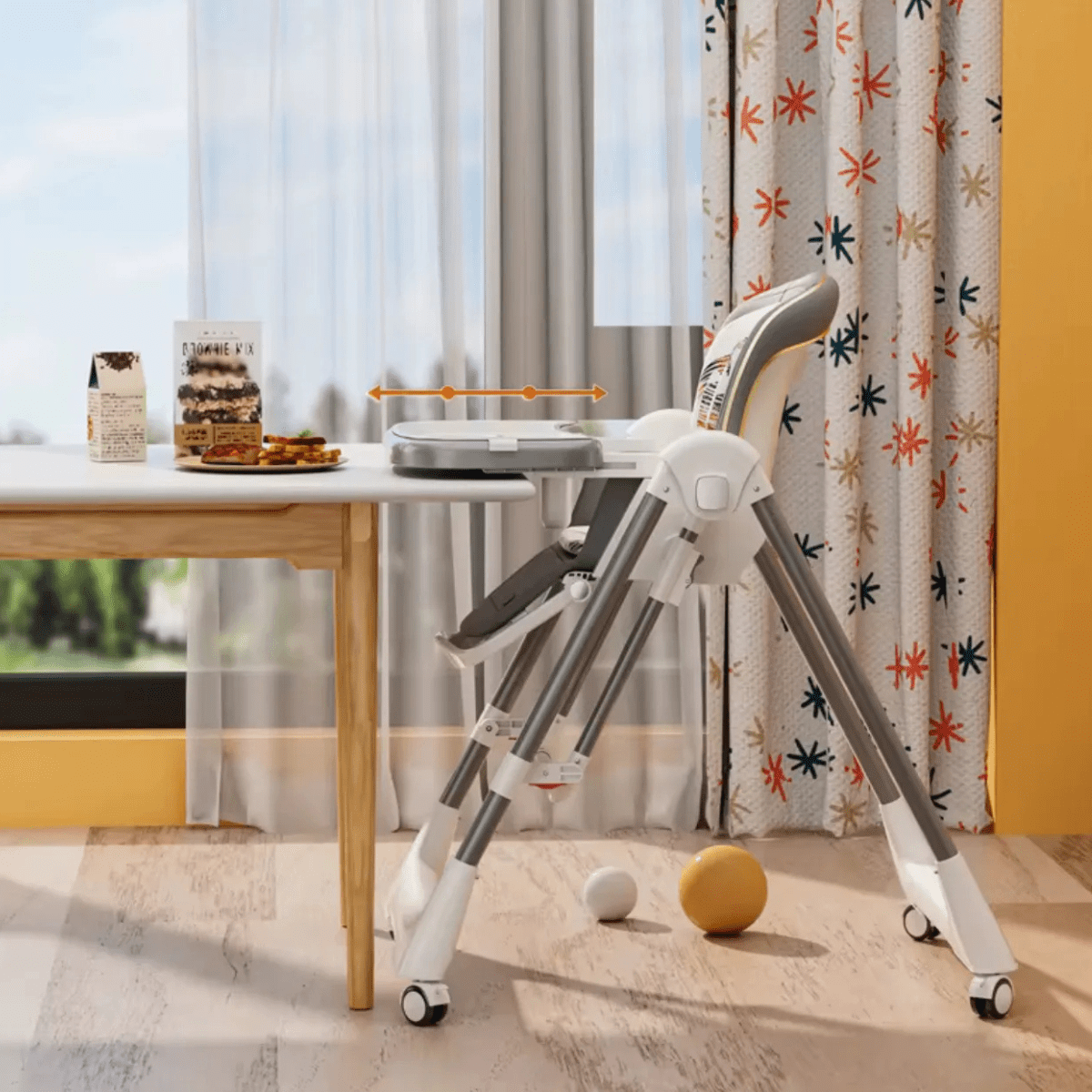 3 - in - 1 Multi - functional Baby Feeding High Chair with Swing - 806 - Nesh Kids Store
