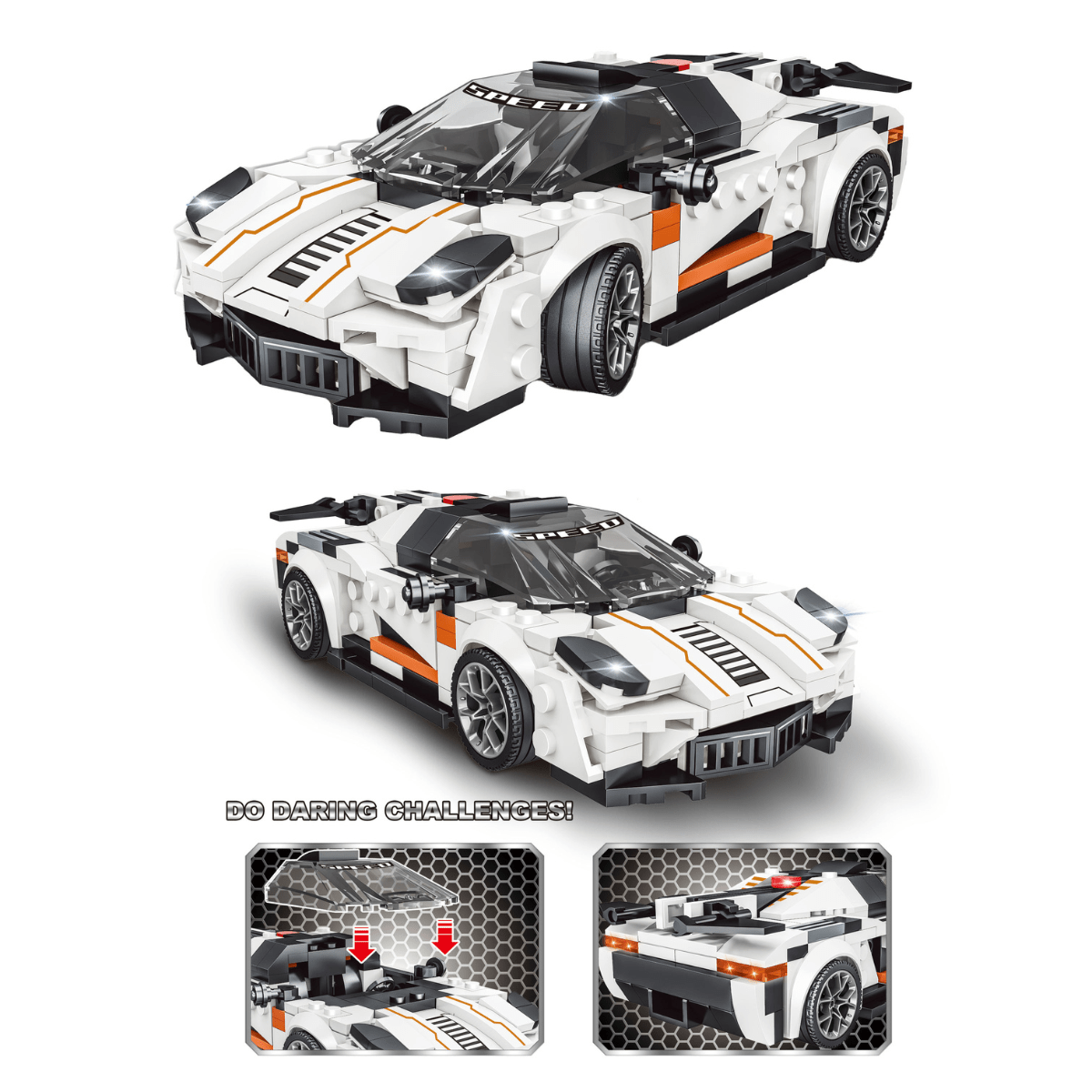 347+ pcs Crazy Drag Racing Deluxe | Building Blocks Car Set for 6+ kids - Nesh Kids Store