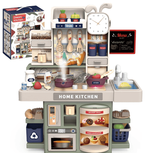 37Pcs Tiny Pretend Play Kitchen Set with Cooking Stove - Nesh Kids Store