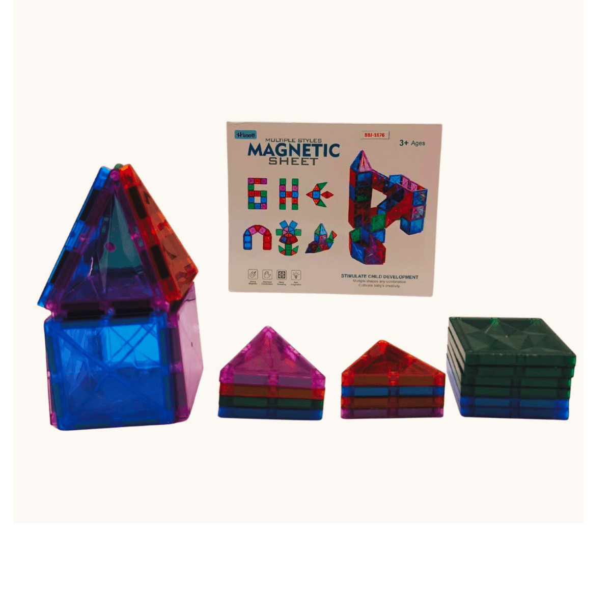 48 pcs Magnetic Tiles for Kids (3+ Years) - Nesh Kids Store