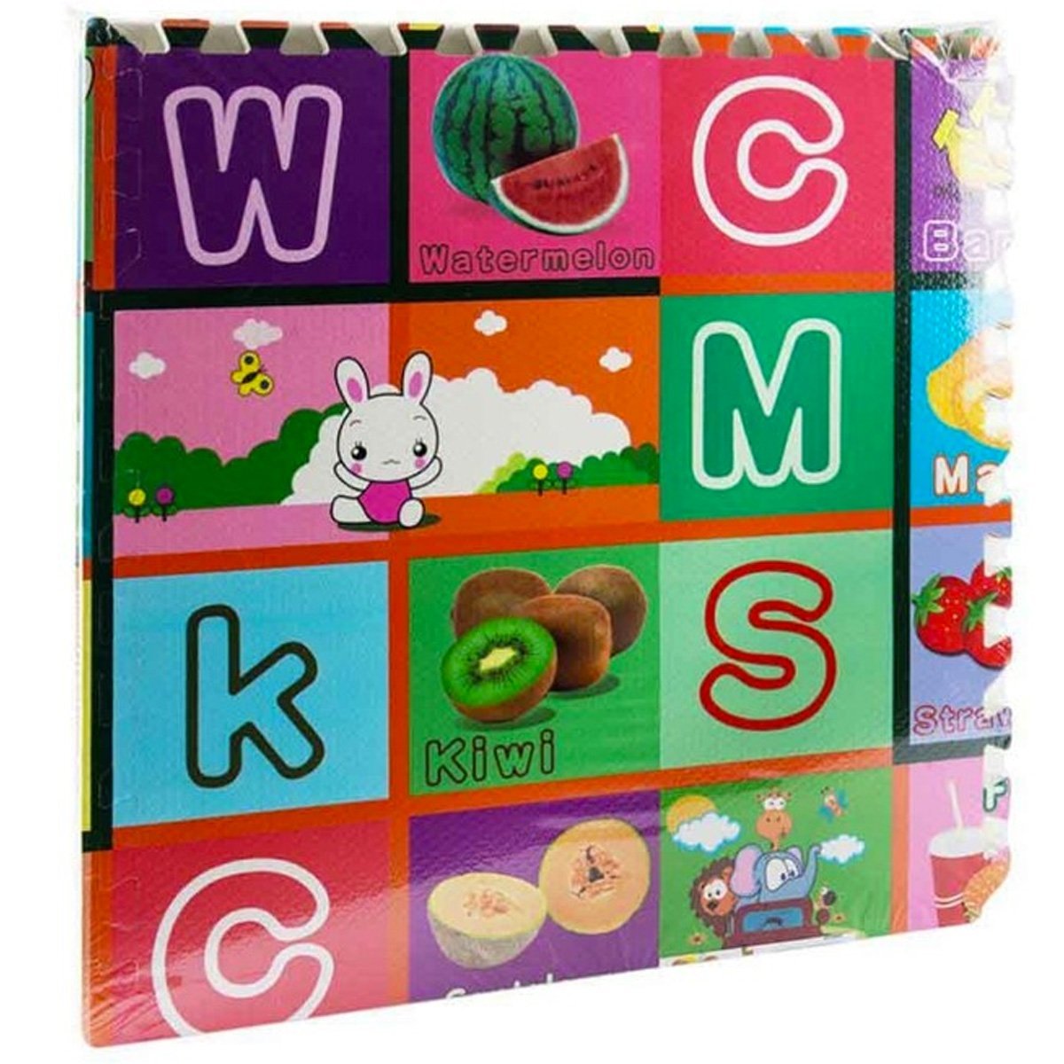 4ft x 4ft Childrens Play Mat / Eva Foam Mattress - Alphabet & Numbers - Nesh Kids Store