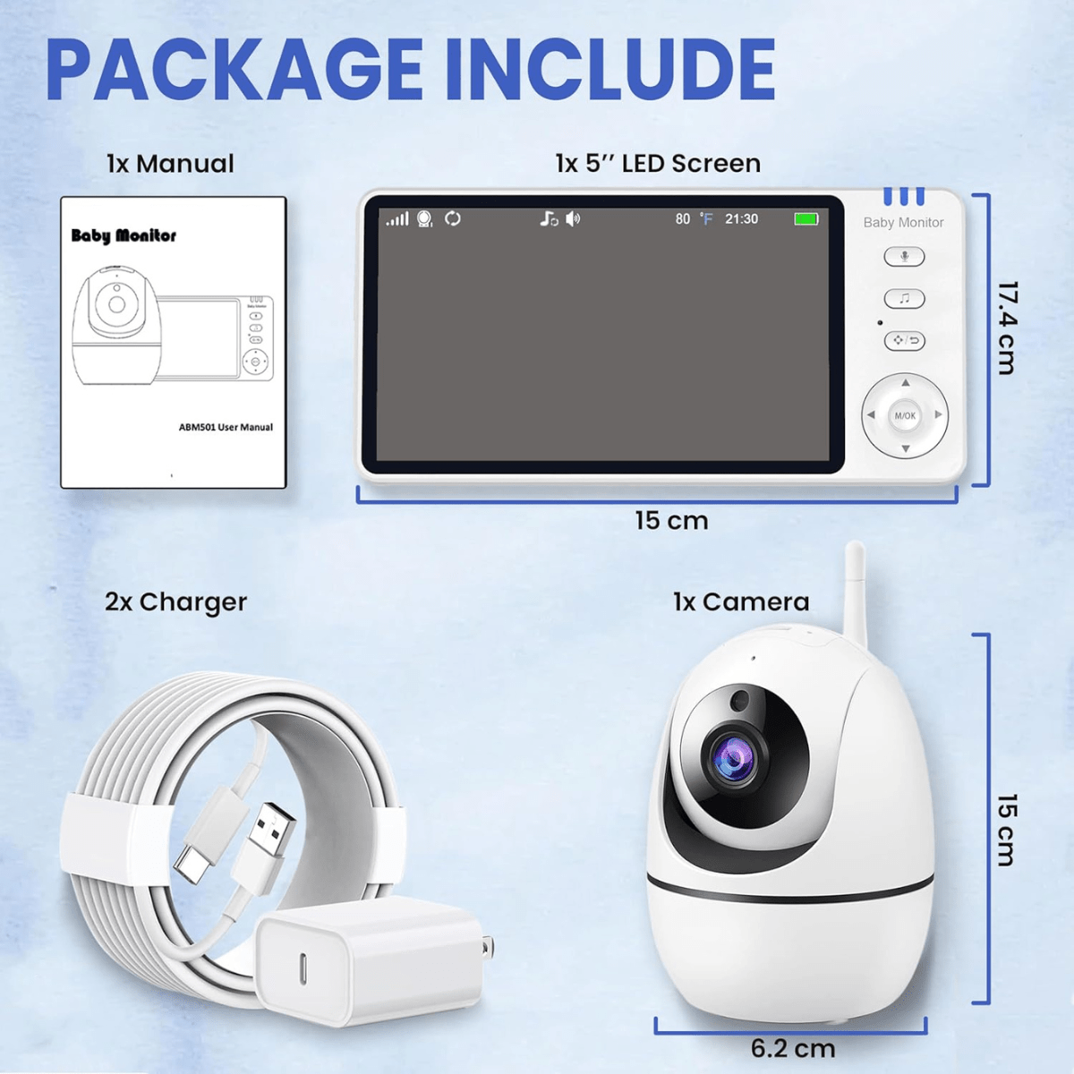 5 - inch Large Ultra HD Display Baby Camera Monitors - Nesh Kids Store