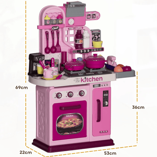 53-Piece Kitchen Play Set with Cooking Stove, Play Sink & Oven (Ages 3+) - Nesh Kids Store