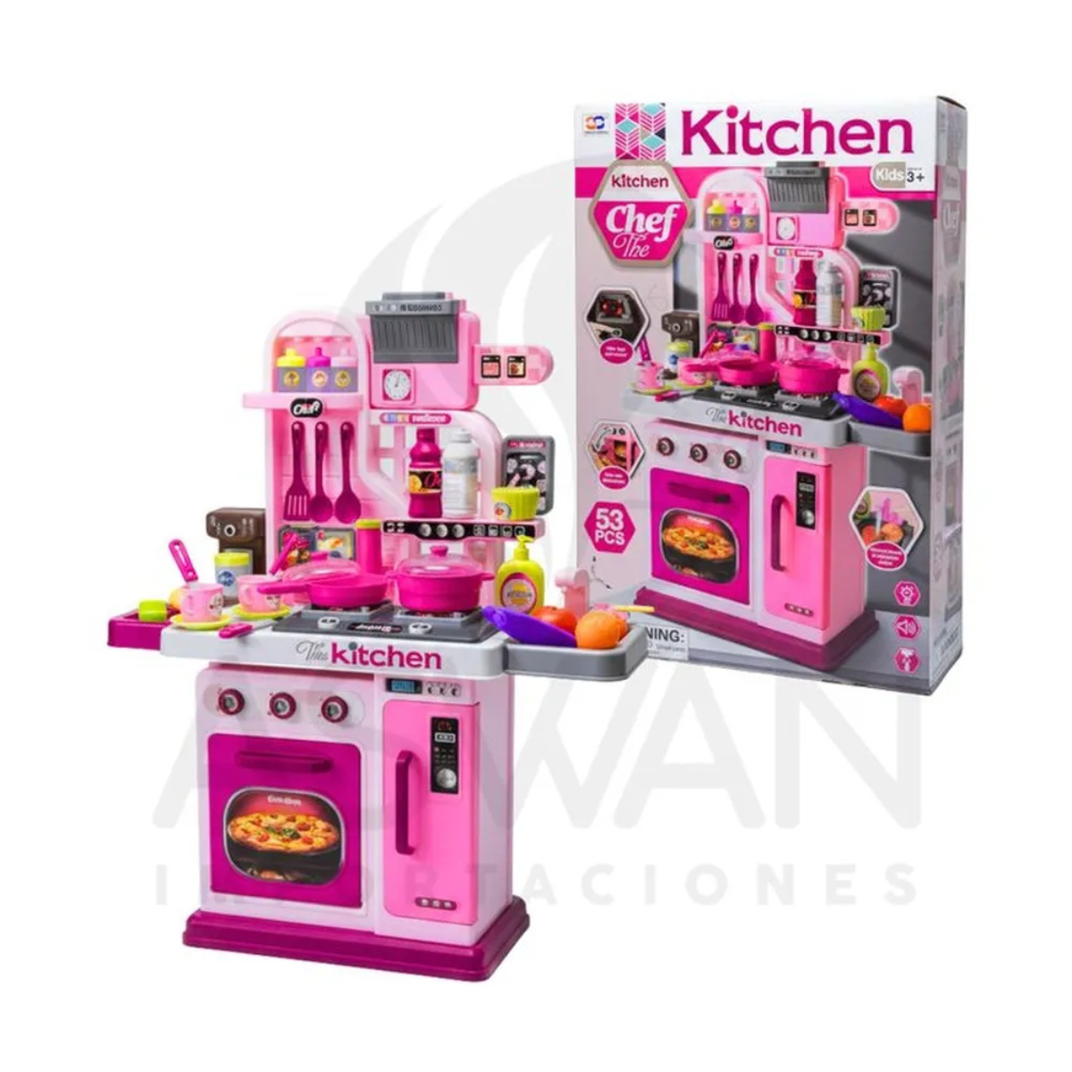 53-Piece Kitchen Play Set with Cooking Stove, Play Sink & Oven (Ages 3+) - Nesh Kids Store