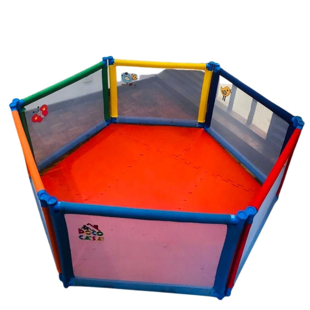 6 Panel Playpen (5ft - Portable with Puzzle Mat) - Tourina - Nesh Kids Store