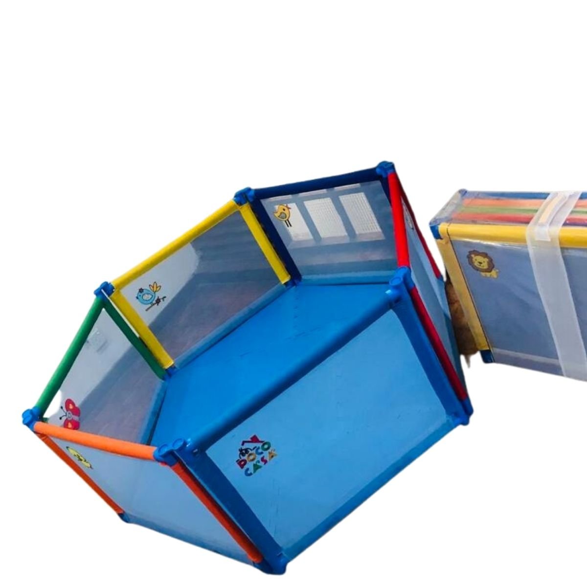 6 Panel Playpen (5ft - Portable with Puzzle Mat) - Tourina - Nesh Kids Store