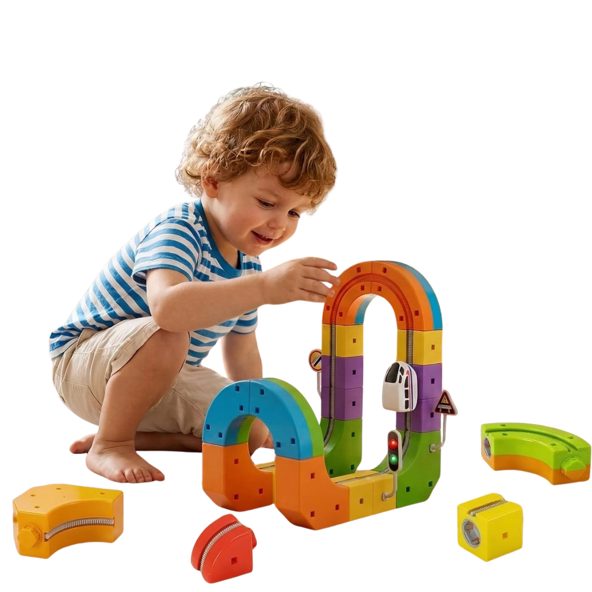 67 PCS KlickRail Electric Train Set – Flexible Race Track for Kids 3+ - Nesh Kids Store