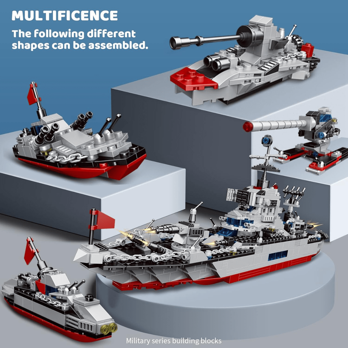 739 pcs Construction 13 in 1 Cruiser Ocean Ship Building Toy 6+ - Nesh Kids Store