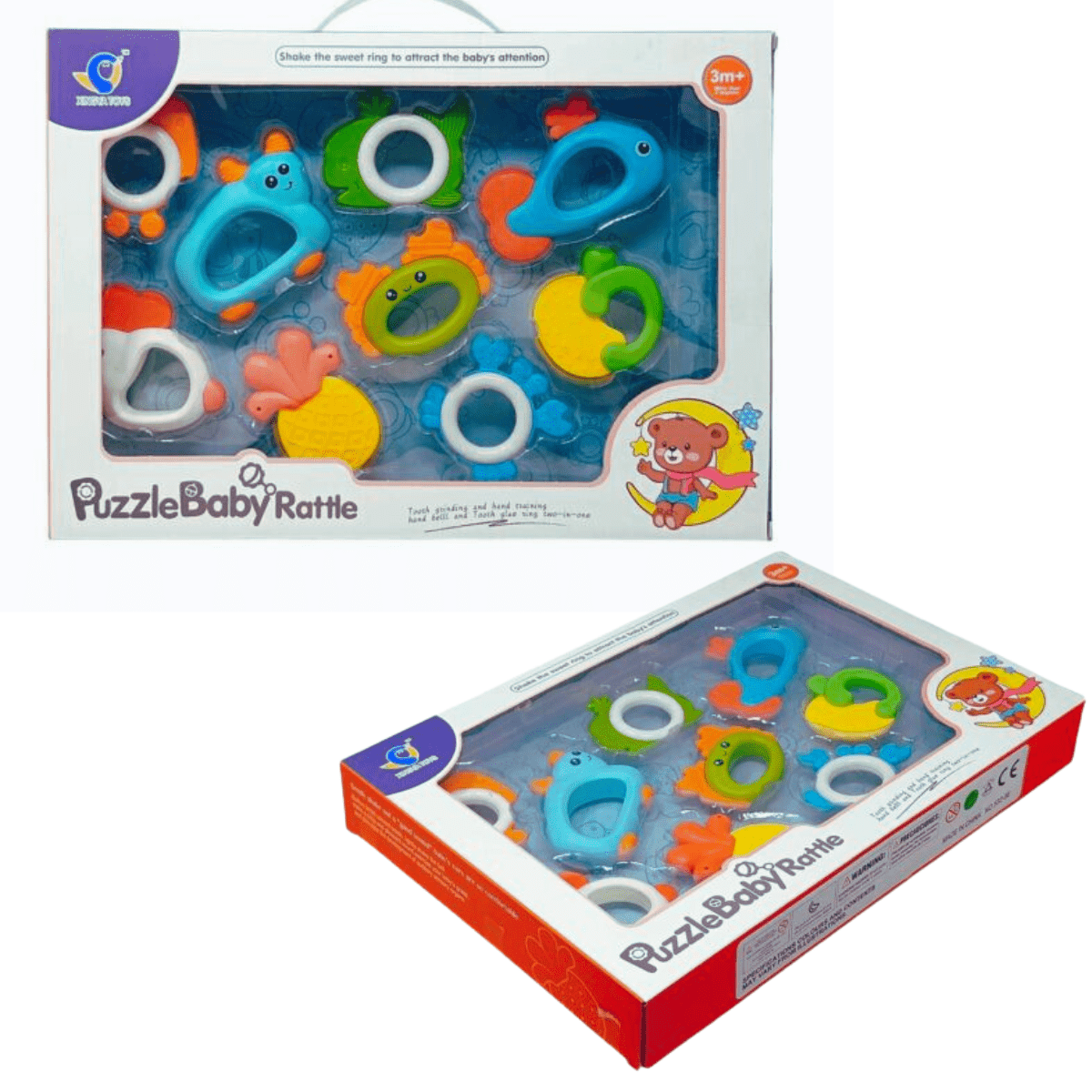 9 Pcs Puzzle Baby Rattle 3m+ - Nesh Kids Store