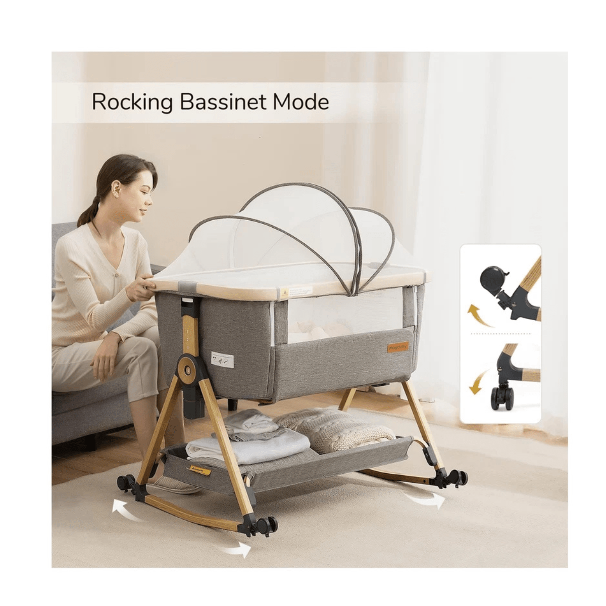 Adjustable Bassinet - Bedside Sleeper - KJC - 4 - Nesh Kids Store