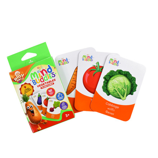 Atlas Eduaids Flash Cards – Vegetables 20 Pcs - Nesh Kids Store