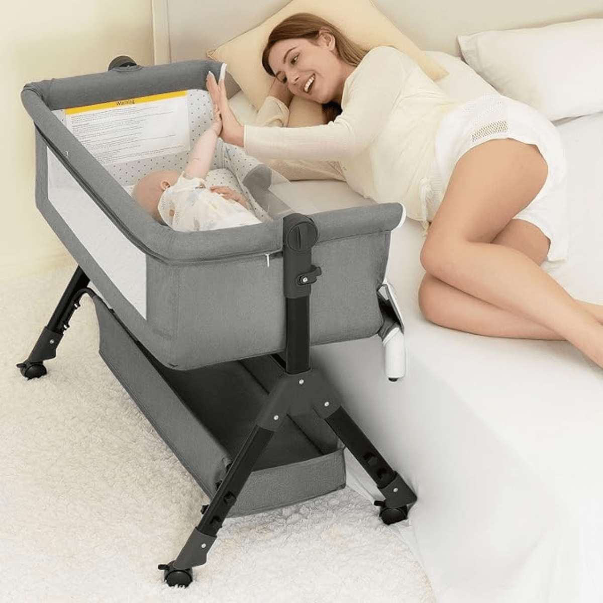 Baby Bassinet Bedside Sleeper 988 – 3 - in - 1 Cradle, Sleeper & Rocker - Nesh Kids Store