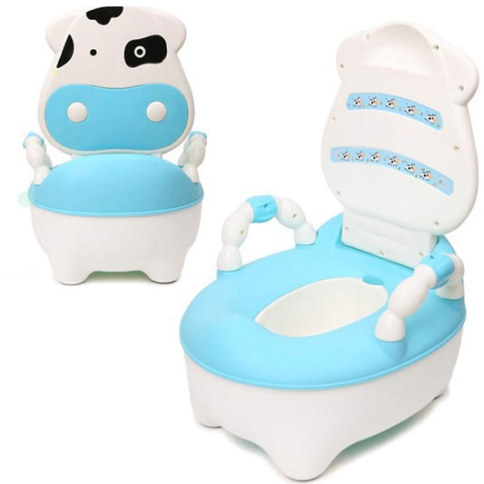 Baby Commode / Potty with Backrest (Cow Design) - Nesh Kids Store