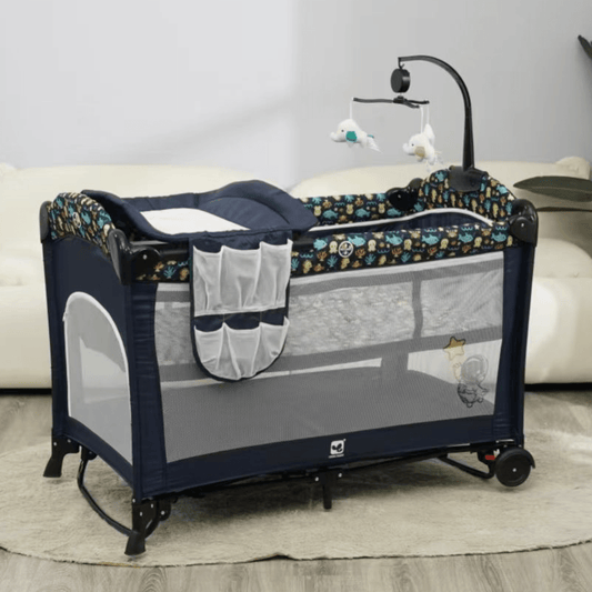 Baby Cot Playpen Baby Crib with Changing Station and Toys - KDD - 970 - Nesh Kids Store