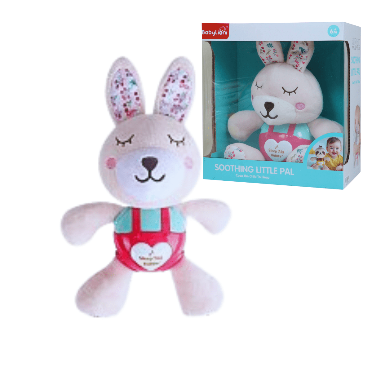 Babylioni Soothing Little Pal Plush Bunny Toy 6m+ - Nesh Kids Store