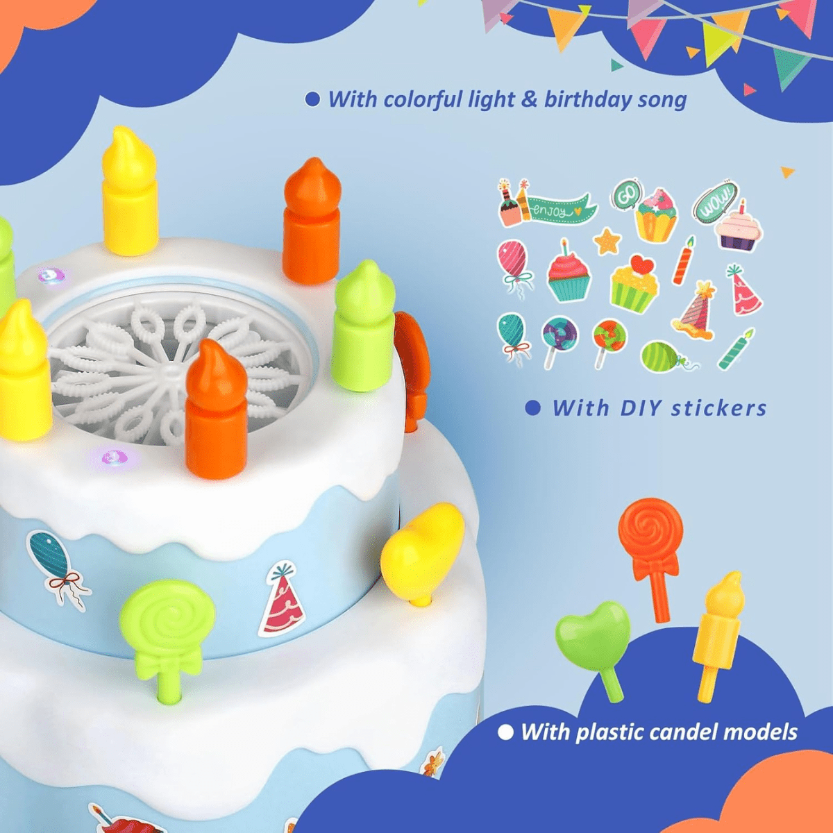 Battery Operated Birthday Cake Bubble Machine - Nesh Kids Store