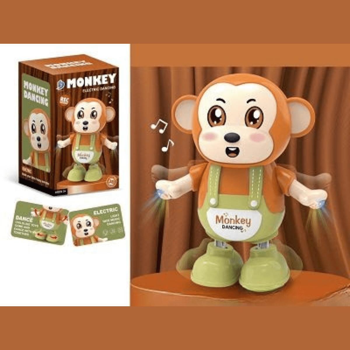 Battery Operated Little Monkey Dancing Toy with Light & Sound - Nesh Kids Store