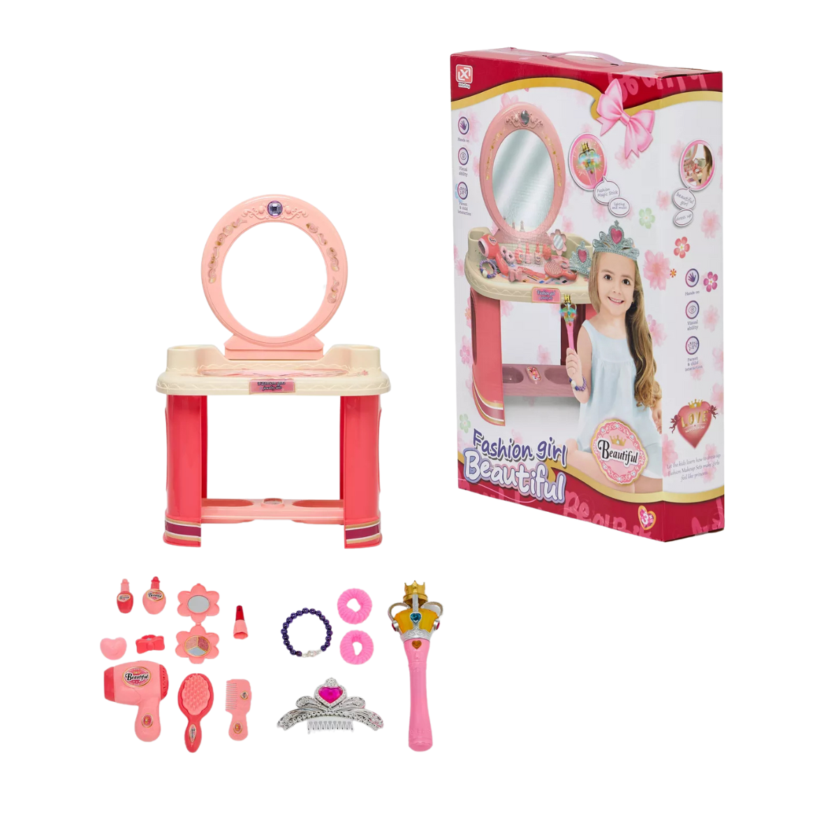 Beauty Playset with Mirror 3+ - Nesh Kids Store