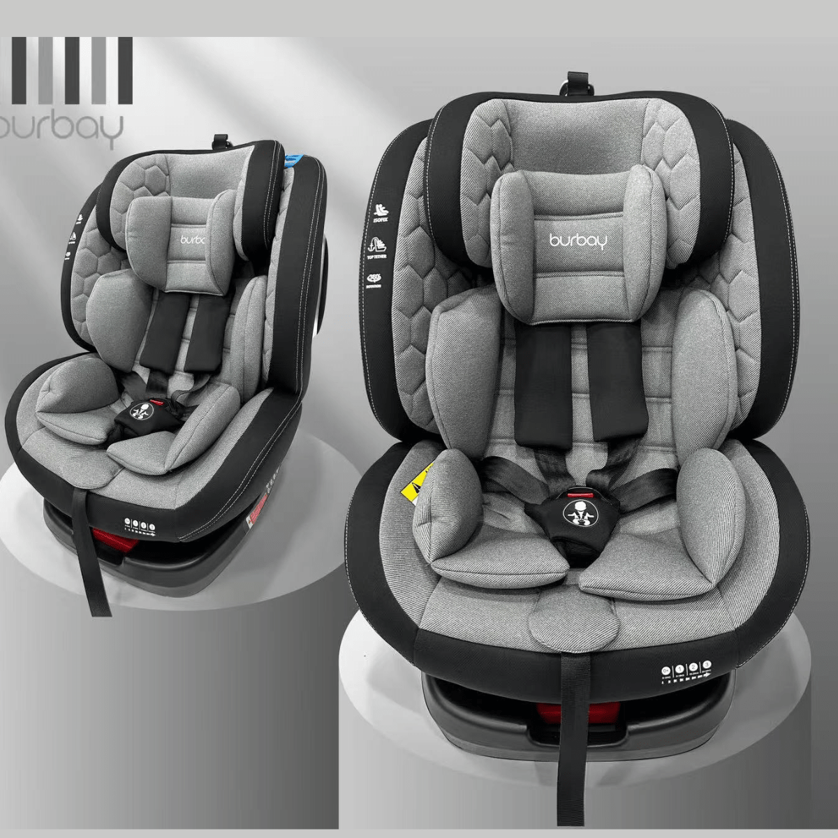 Burbay AG111 360° Rotatable ISOFIX Car Seat - Nesh Kids Store