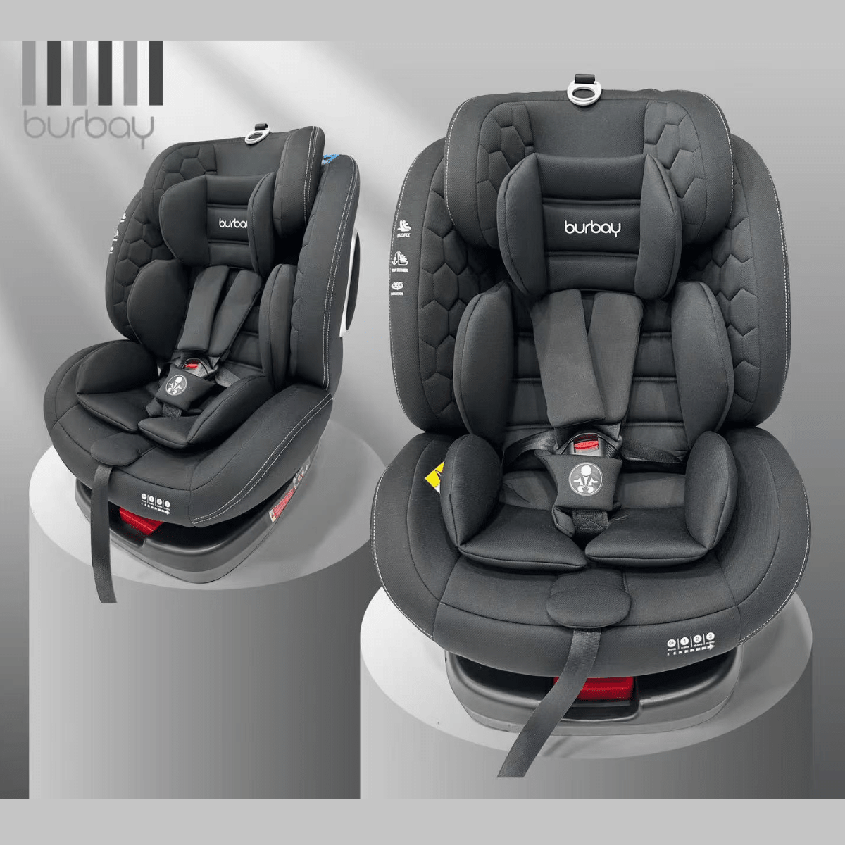Burbay AG111 360° Rotatable ISOFIX Car Seat - Nesh Kids Store