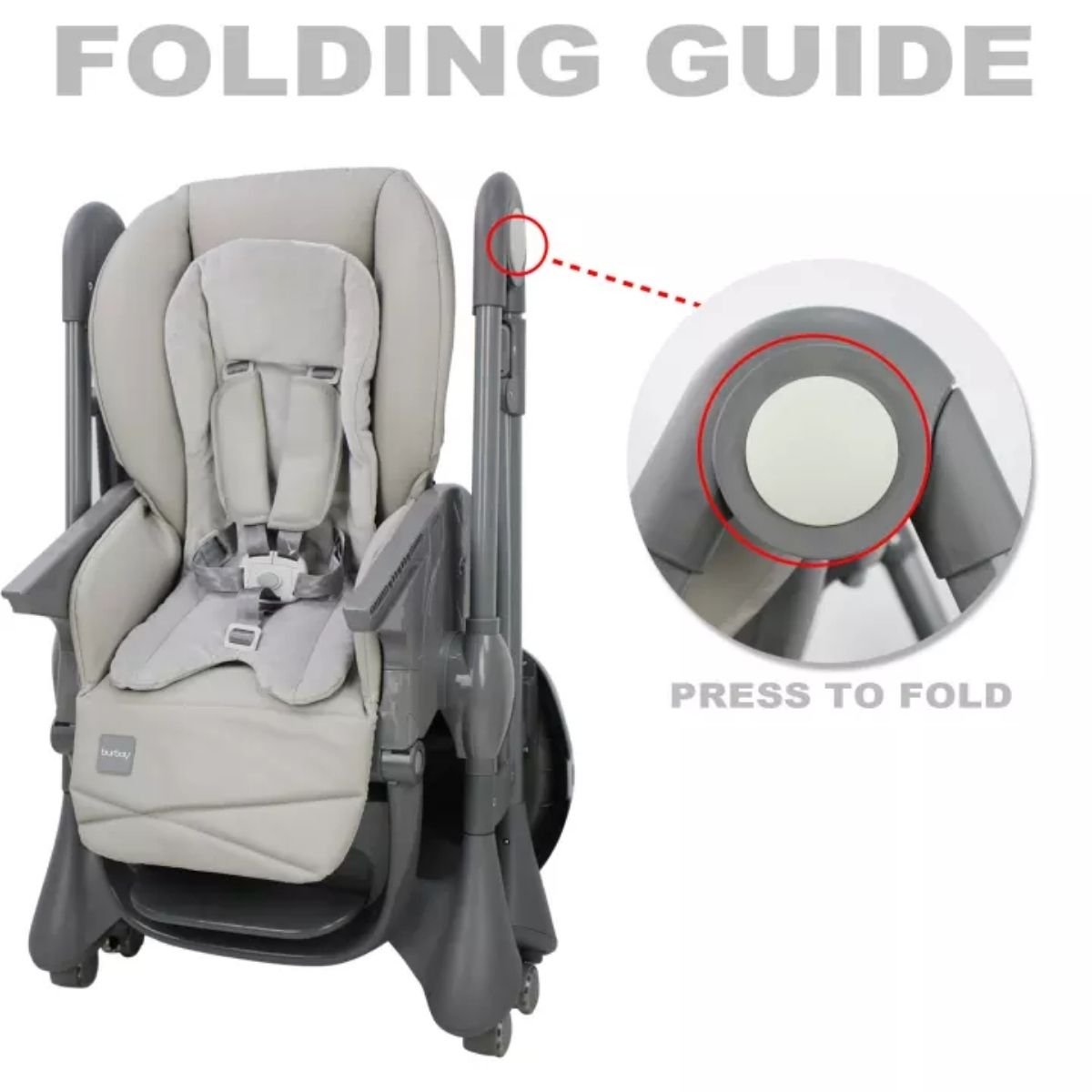 Burbay Baby Feeding High Chair (E102) - Nesh Kids Store