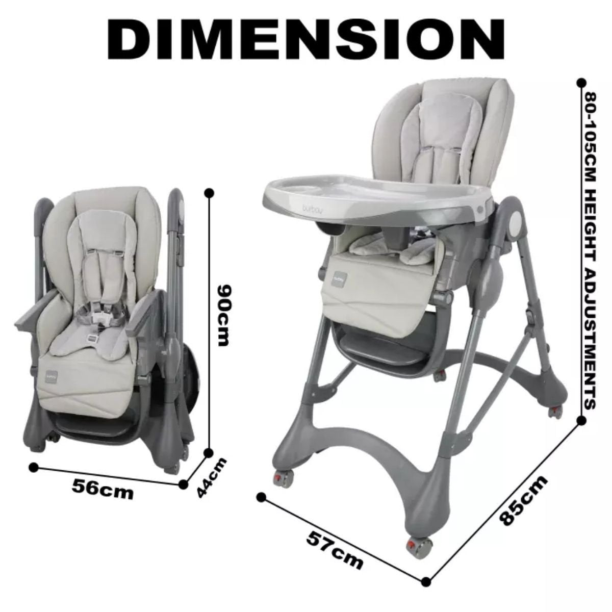 Burbay Baby Feeding High Chair (E102) - Nesh Kids Store