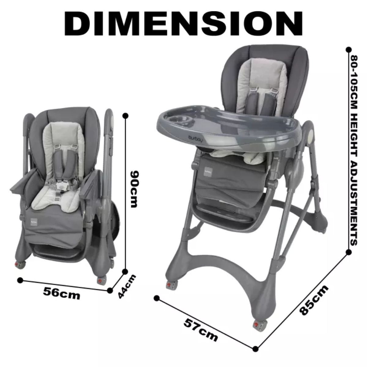 Burbay Baby Feeding High Chair (E102) - Nesh Kids Store