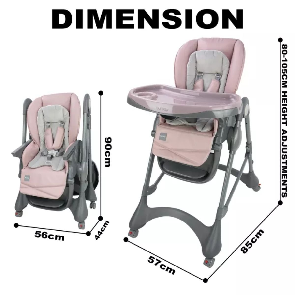 Burbay Baby Feeding High Chair (E102) - Nesh Kids Store