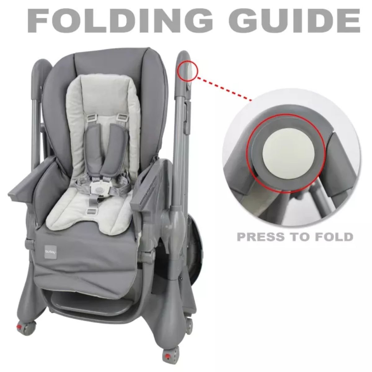 Burbay Baby Feeding High Chair (E102) - Nesh Kids Store