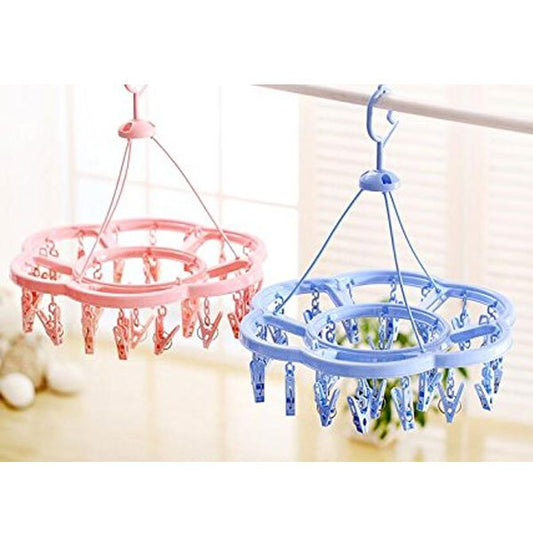 Circular (Flower Design) Laundry Drying Hanger with 24 Clips - Nesh Kids Store
