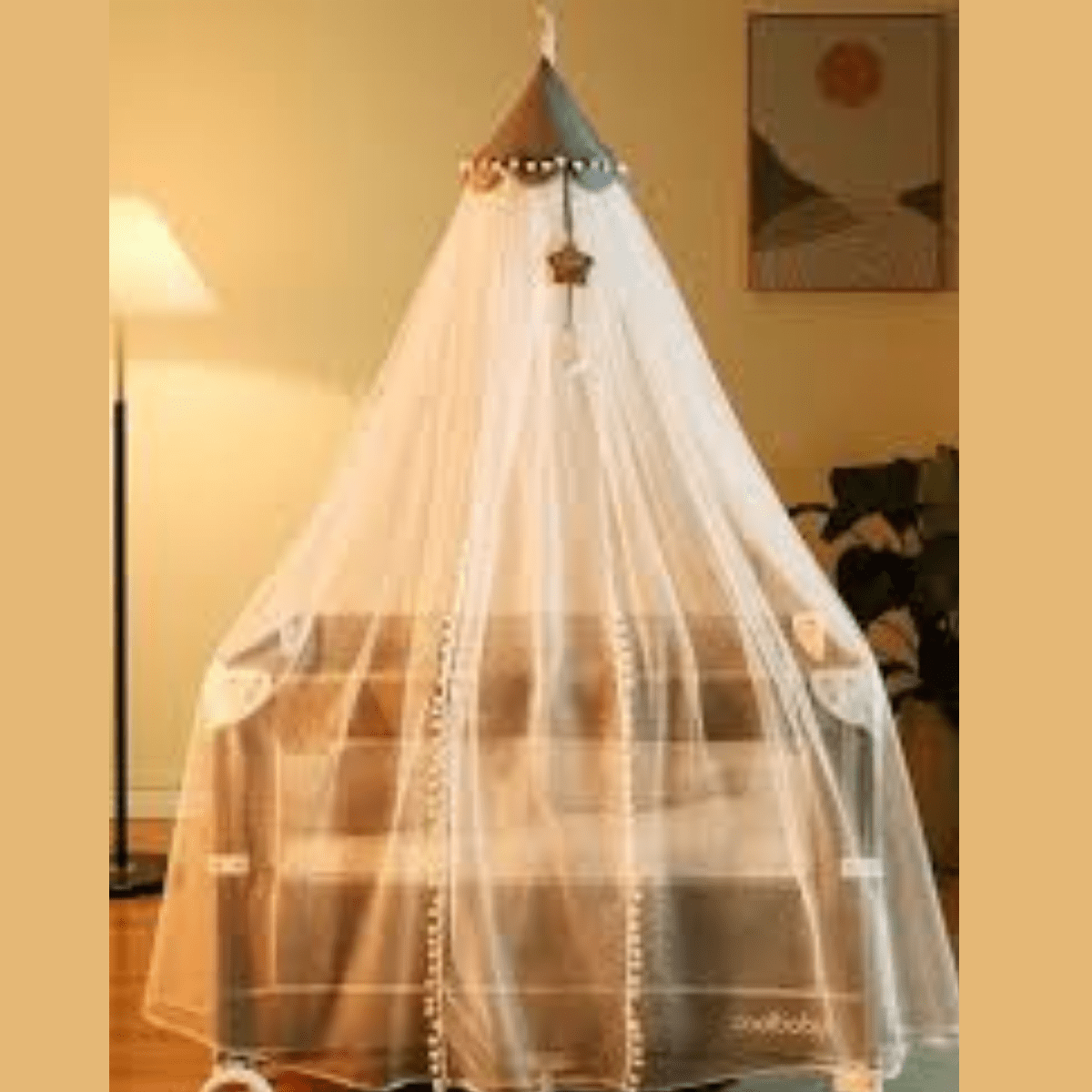 Cool baby luxury palace mosquito net - beige colour - Nesh Kids Store