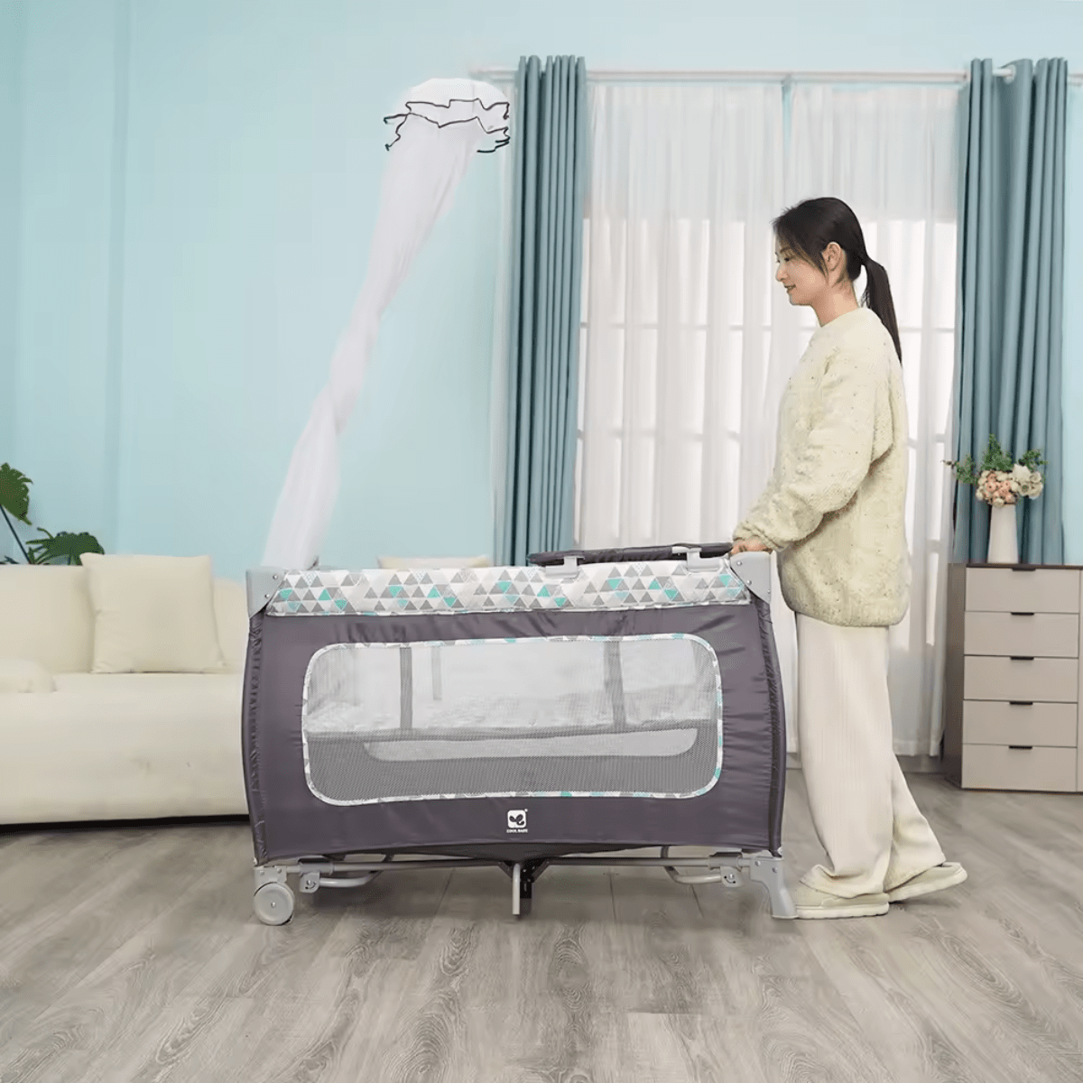 Cool Baby One - Step Folding Baby Crib - P9124 - Nesh Kids Store