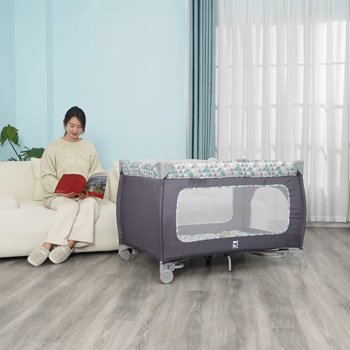 Cool Baby One - Step Folding Baby Crib - P9124 - Nesh Kids Store