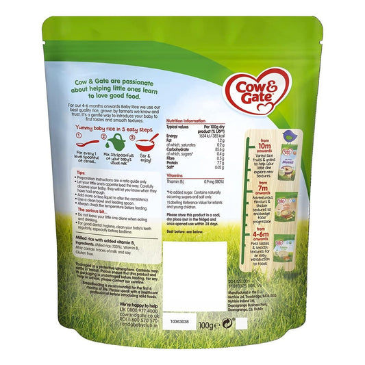 Cow & Gate Baby Rice Cereal, 4-6+ Months, 100 g - Nesh Kids Store