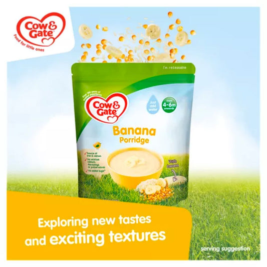 Cow & Gate Banana Porridge Baby Cereal 4-6+ Months - Nesh Kids Store