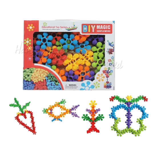 DIY Magic Sunflower - Colorful Interlocking Building Set for Kids 3+ - Nesh Kids Store