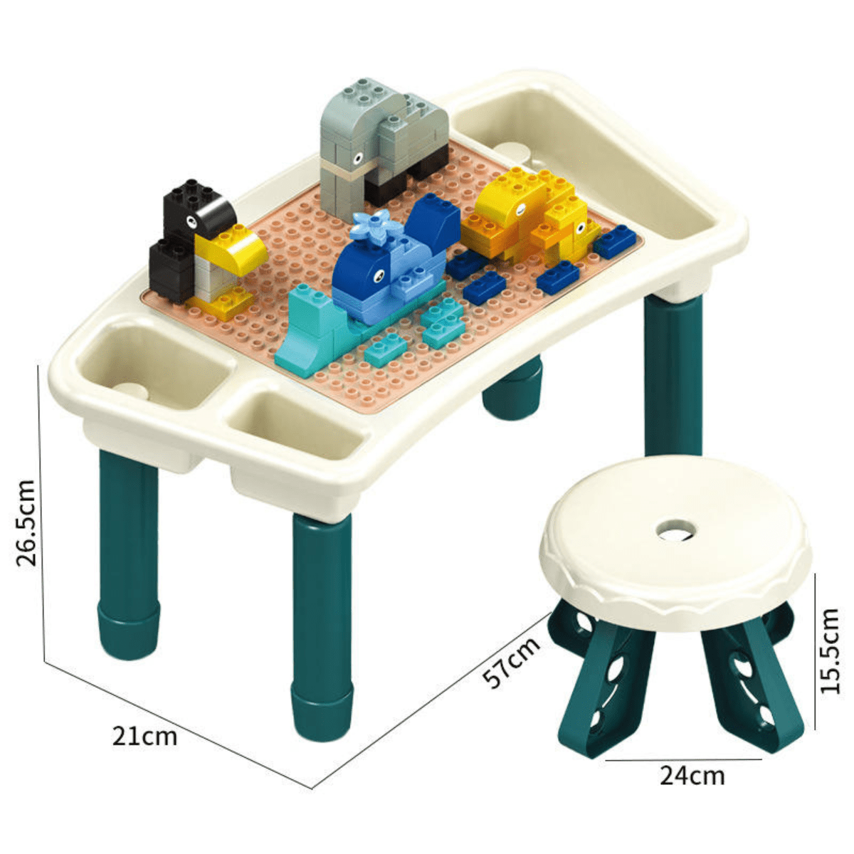 DIY Puzzle Building Blocks with Multi - Functional Study Table - Nesh Kids Store