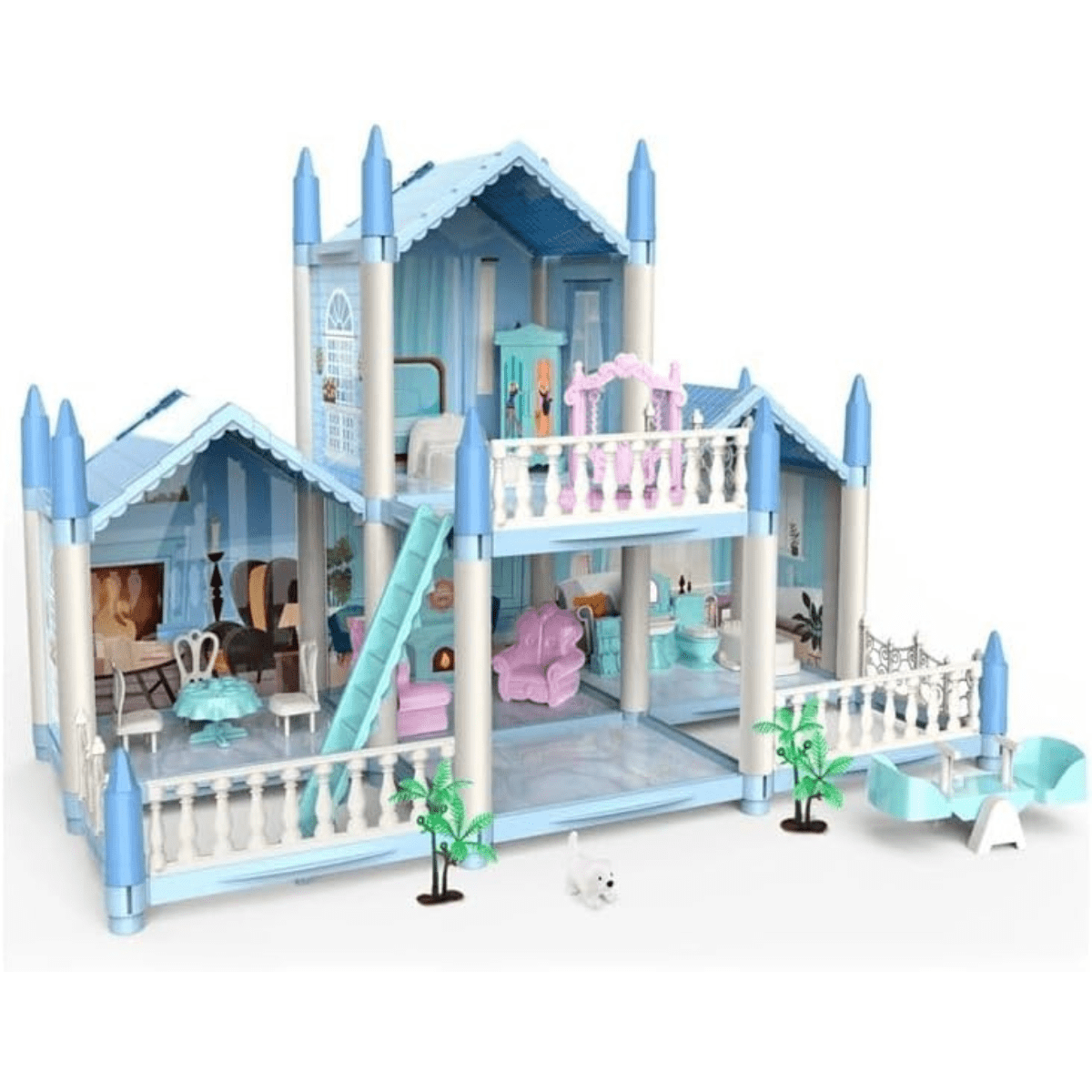 Dollhouse with Dolls and Furniture – DIY Educational Playset - Nesh Kids Store