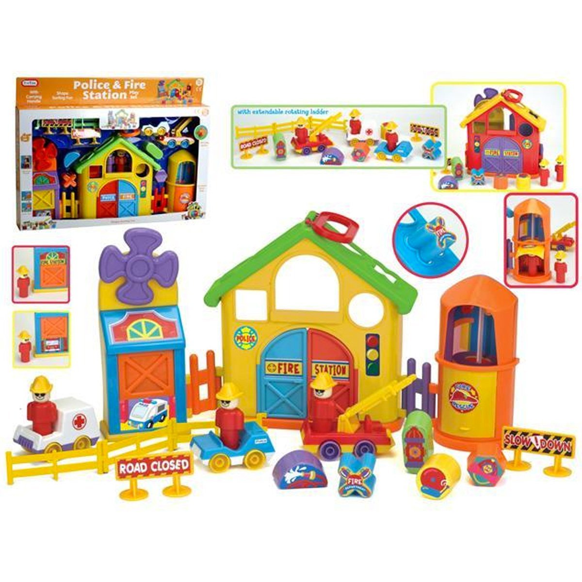 Fun Time - Police and Fire Station Play Set - Nesh Kids Store