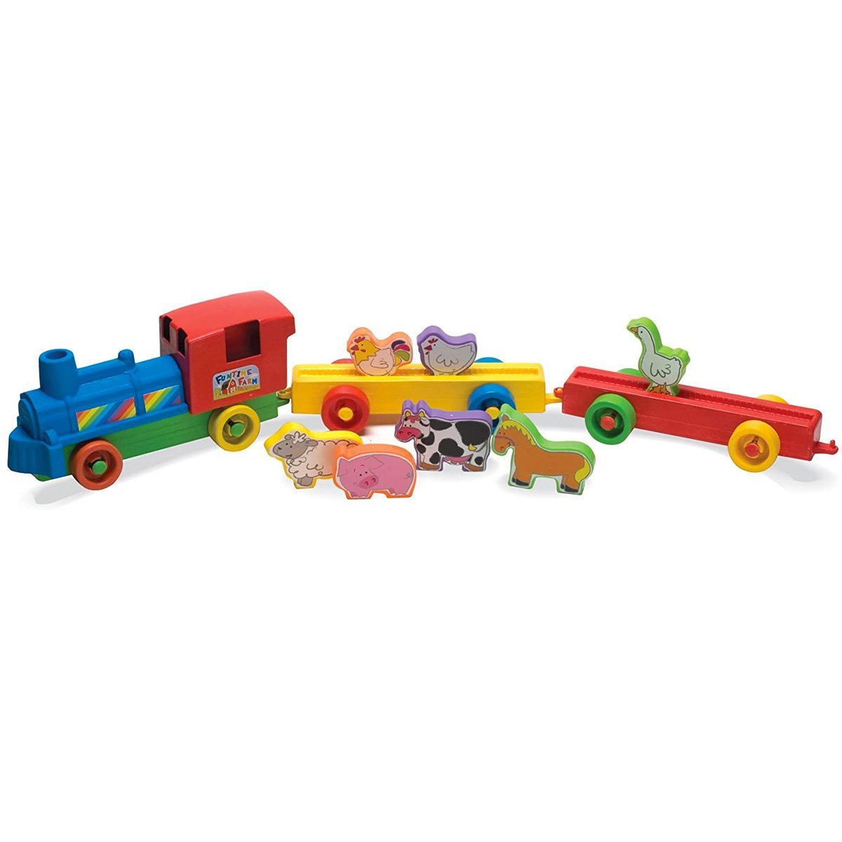 Fun Time - Push Along Farm Train with Play Animals - Nesh Kids Store
