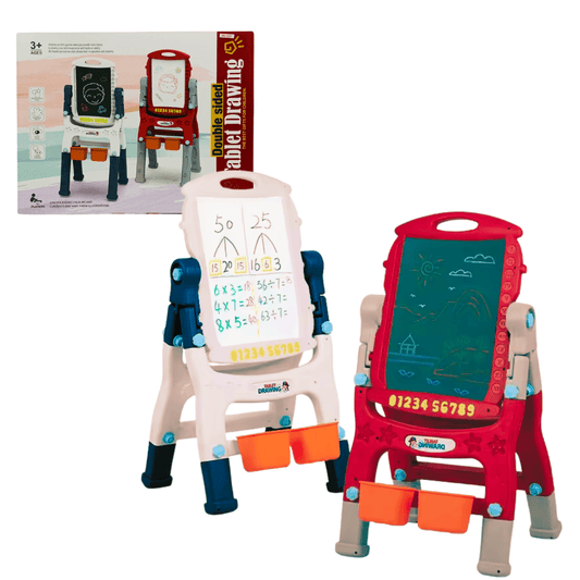 Height Adjustable Black & White Drawing Board Kids Easel (3+ Years) - Nesh Kids Store